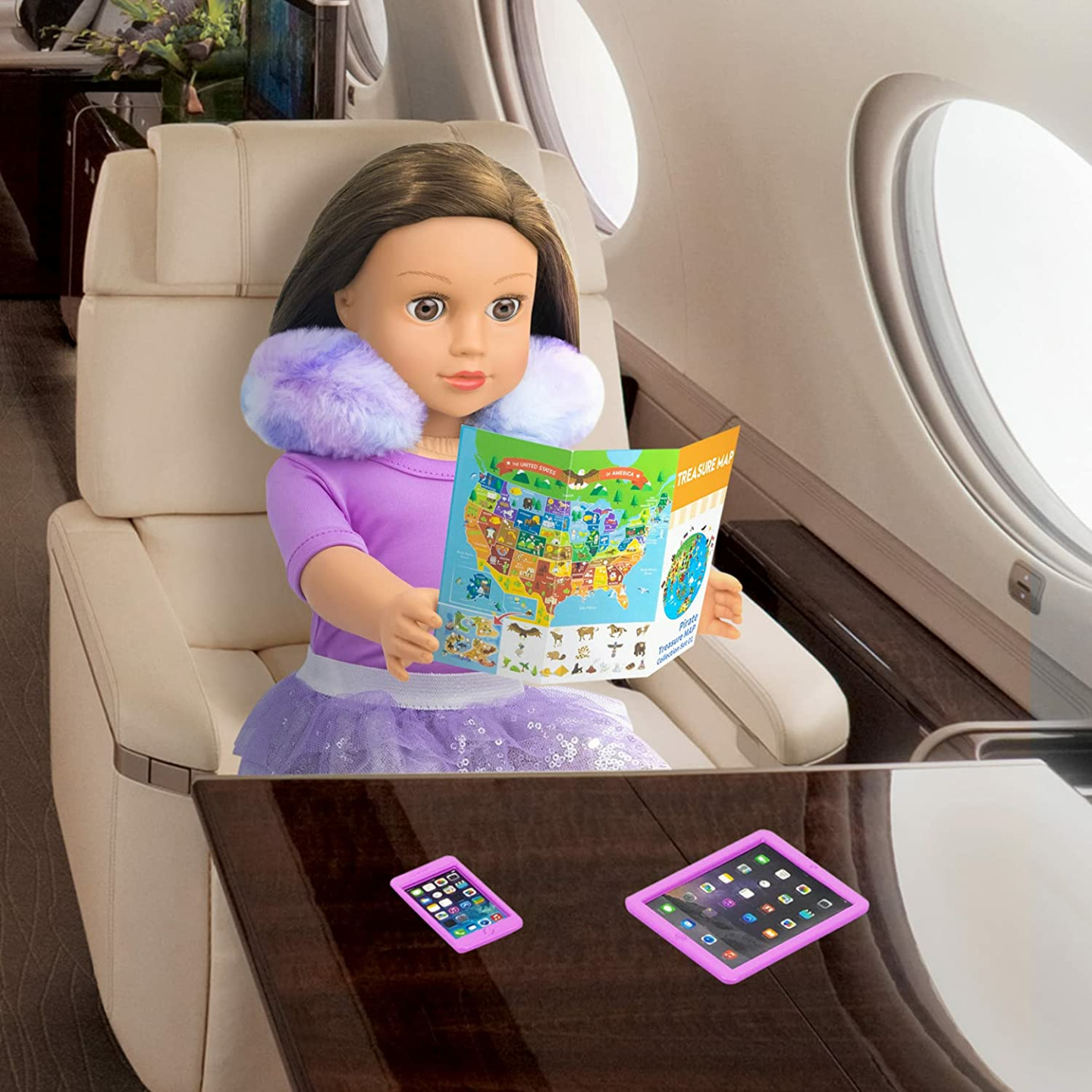 18" Doll Travel Accessory Set - 23 pcs Suitcase & More!