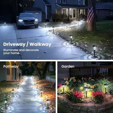 SOLPEX Solar Lights for Outside, Solar Outdoor Path Lights, Garden Lights Waterproof, Solar Powered Landscape Lighting for Yard, Garden, Pathway, Patio, Porch, Walkway, Driveway, 8 Pack(Cold White)