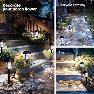 SOLPEX Solar Lights for Outside, Solar Outdoor Path Lights, Garden Lights Waterproof, Solar Powered Landscape Lighting for Yard, Garden, Pathway, Patio, Porch, Walkway, Driveway, 8 Pack(Cold White)