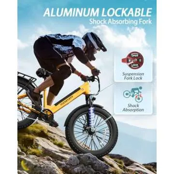 Electric Bike for Adults 960W Peak , 48V 15AH Removable Battery Electric Bicycle, 28MPH Commuter E-bike, 7 Speed, Up to 60 Miles,All Terrain 26" Fat Tire Front Suspension,UL Certified，Samoyed