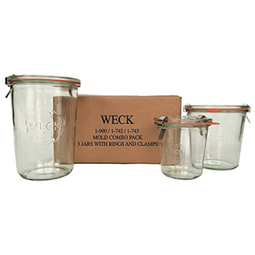 WECK Mold Jar Combo Packs - Durable Glass Storage Jars