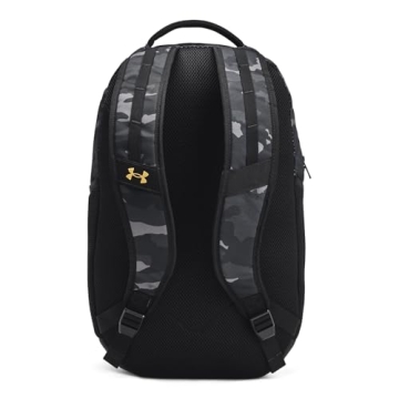 Under Armour Unisex-Adult Hustle 6.0 Backpack - Water-Resistant and Durable, Black/Gold