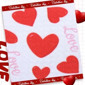 YanJie Red Valentines Wide Handmade Heart Headbands and Bows for Newborn Girls, Infants, Toddlers