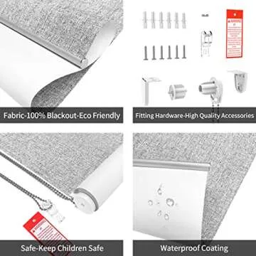 Homebox 100% Blackout Roller Shades for Total Comfort