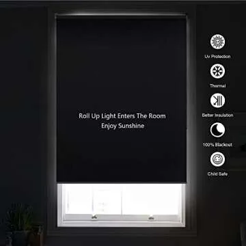 Homebox 100% Blackout Roller Shades for Total Comfort