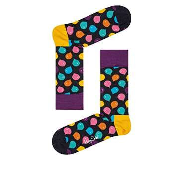 Happy Socks 4-Pack Classic Black & White Gift Set, colorful and fun, Socks for Men and Women, Black-...