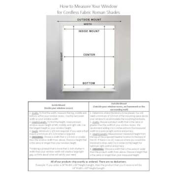 Arlo Blinds Thermal Room Darkening Fabric Roman Shades, Color: White, Size: 34.5" W X 72" H, Cordless Lift Window Blinds