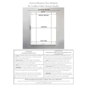 Arlo Blinds Thermal Room Darkening Fabric Roman Shades, Color: White, Size: 34.5" W X 72" H, Cordless Lift Window Blinds