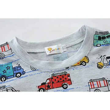 Boys Cute Car Athletic Short Sets for Summer Fun