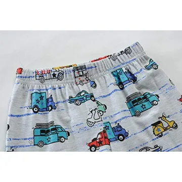 Boys Cute Car Athletic Short Sets for Summer Fun