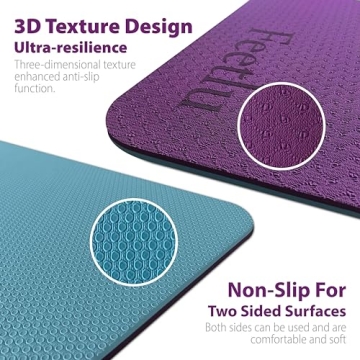 FEETLU Thick Non-Slip Exercise Yoga Mat for All