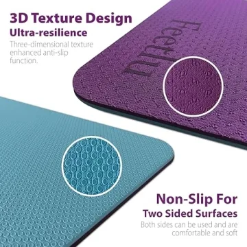 FEETLU Thick Non-Slip Exercise Yoga Mat for All