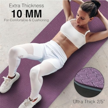 FEETLU Thick Non-Slip Exercise Yoga Mat for All