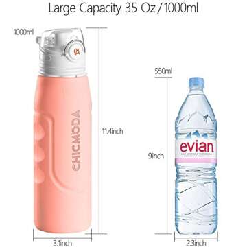 Buy CHICMODA Collapsible Water Bottle - Portable & Leak Proof