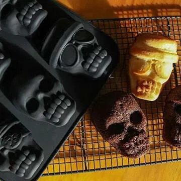 Webake Skull Cake Pan for Halloween Baking Fun