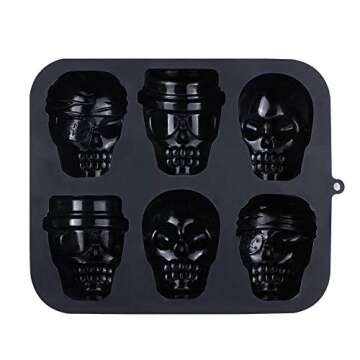 Webake Skull Cake Pan for Halloween Baking Fun