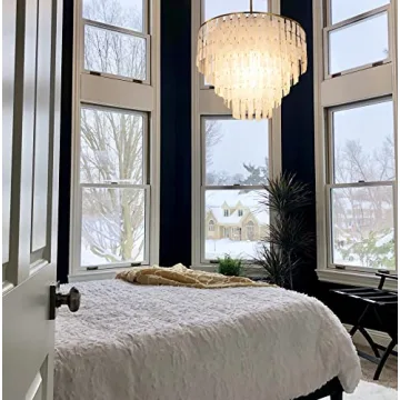 Capiz Shell Chandelier for Modern Coastal Elegance