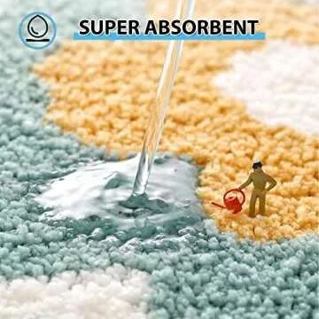 Cielobra Bath Mat - Soft & Non-Slip, Bright Colors