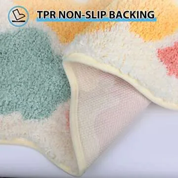 Cielobra Bath Mat - Soft & Non-Slip, Bright Colors