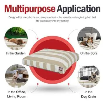 Majestic Pet Stripes Medium Dog Bed | Washable & Stylish