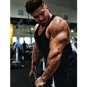 Babioboa Men's Workout Tank Tops 3 Pack Athletic Sleeveless Muscle Shirts Quick Dry Training Gym Activewear