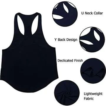 Babioboa Men's Workout Tank Tops 3 Pack Athletic Sleeveless Muscle Shirts Quick Dry Training Gym Activewear