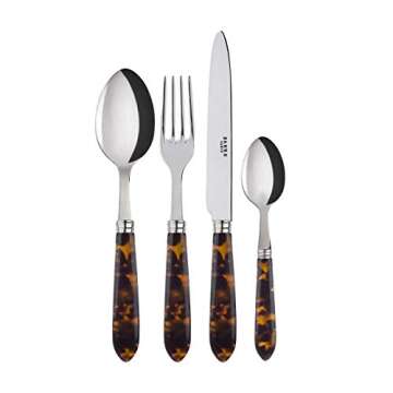 Sabre Natura Tortoise 20-Piece Flatware Set for Elegant Dining