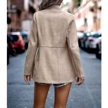 Chouyatou Women's Casual Open Front Office Blazer Jacket