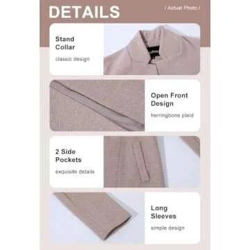 Chouyatou Women's Casual Open Front Office Blazer Jacket