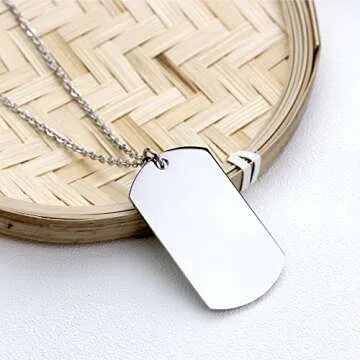 danjie To My GrandSon Dog Tag Military Stainless Steel Pendant Necklace Grandson Always Remember You are Braver Stronger Smarter than you think