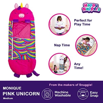 Happy Nappers Unicorn Pink Pillow & Sleepy Sack - Soft Comfort