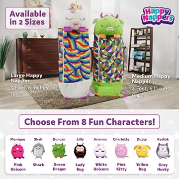 Happy Nappers Unicorn Pink Pillow & Sleepy Sack - Soft Comfort