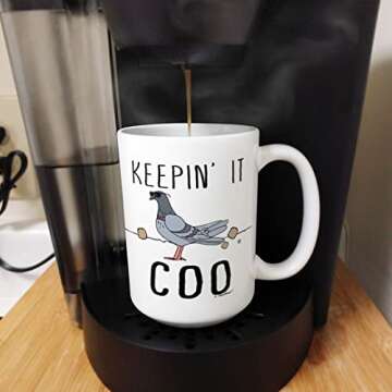 ThisWear Funny Pigeon Mug 15oz Ceramic Coffee Mug