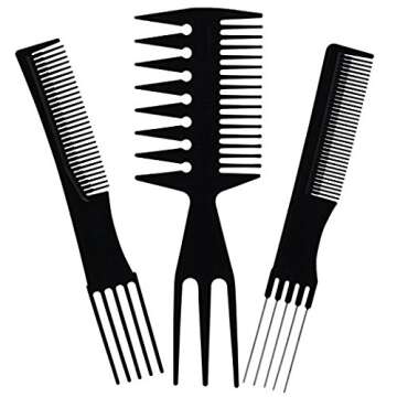 TraderPlus 11PCS Hair Stylists Professional Styling Comb Set Variety Pack for All Hair Types
