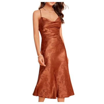 Floerns Deluxe Satin Slip Midi Dress - Elegant Style