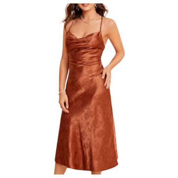 Floerns Deluxe Satin Slip Midi Dress - Elegant Style