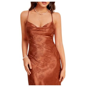 Floerns Deluxe Satin Slip Midi Dress - Elegant Style