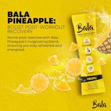 BALA Enzyme Hydration & Sugar-Free Electrolyte Drink Mix Powder - may contributes to overall wellness - Pineapple 0.25oz (8 Count)