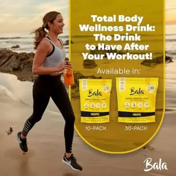 BALA Enzyme Hydration & Sugar-Free Electrolyte Drink Mix Powder - may contributes to overall wellness - Pineapple 0.25oz (8 Count)