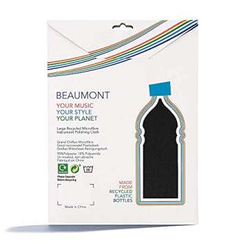 Beaumont Symphonic Black Musical Polishing & Cleaning Cloth for Instruments