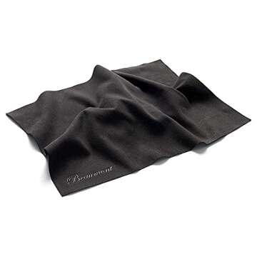 Beaumont Black Microfiber Cleaning Cloth for Musicians 40x30cm