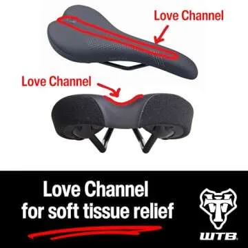 WTB Volt Bike Saddle - Comfortable Medium Thickness Padding, Contoured Shape with a Flex-Tuned Shell - Lightweight MTB Saddle for Optimal Support & Performance