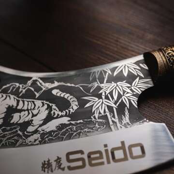 Seido Tora Tsuki Cleaver Knife for Meat and Vegetables