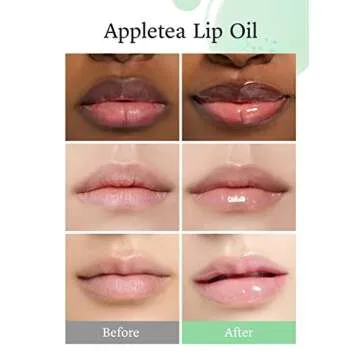 NOONI Vegan Appleseed Lip Oil - Appletea | Long-Lasting, Moisturizing, Plumping, Revitalizing for Dry Lips, Waterproof, No Peel Off, Korean Tint, Hydrating, Nourishing Crystal Clear, 0.12 FL Oz