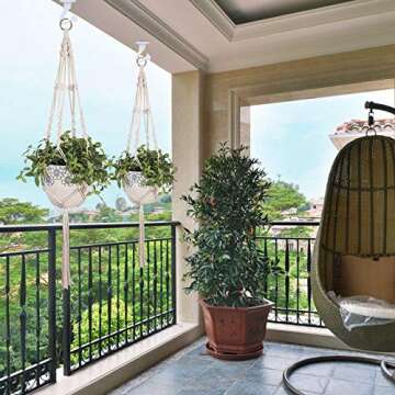 MENOLY Ceiling Hooks, 8 Packs Ceiling Hooks for Hanging Plants, Heavy Duty Swag Hook with Hardware Including Screws and Toggle Wings for Ceiling Installation Wall Fixing (White)