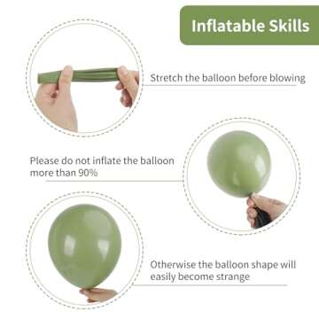 RUBFAC 129pcs Sage Green Balloons Latex Balloons Different Sizes 18 12 10 5 Inch Olive Green Party Balloon Kit for Birthday Party Graduation Baby Shower Wedding Safari Jungle Balloon Decoration