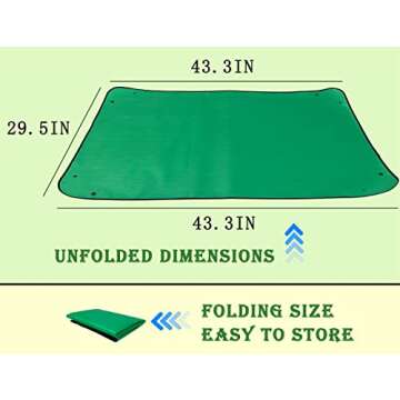 BIUWING Extra Large Plant Repotting Mat,Thickened Waterproof for Indoor Plant Transplanting and Mess Control,Foldable Succulent Portable Gardening Mat (43'*30',Green)