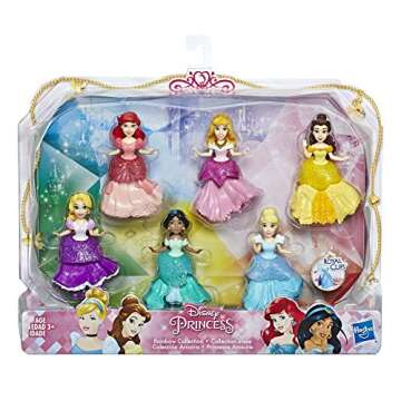 Disney Princess Collectible Dolls Set - 6 Royal Clips & Fashion Dresses