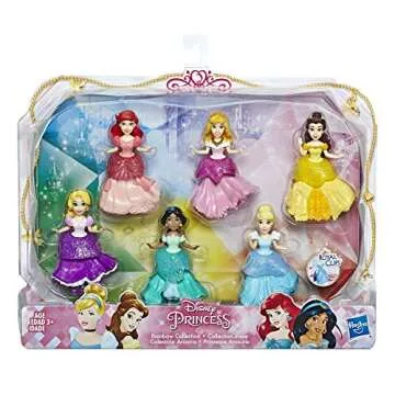 Disney Princess Collectible Dolls Set - 6 Royal Clips & Fashion Dresses