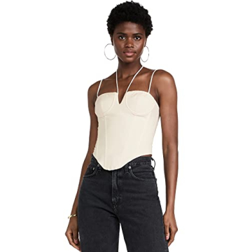 Chic Lioness Women's Del Gato Corset Top Off White